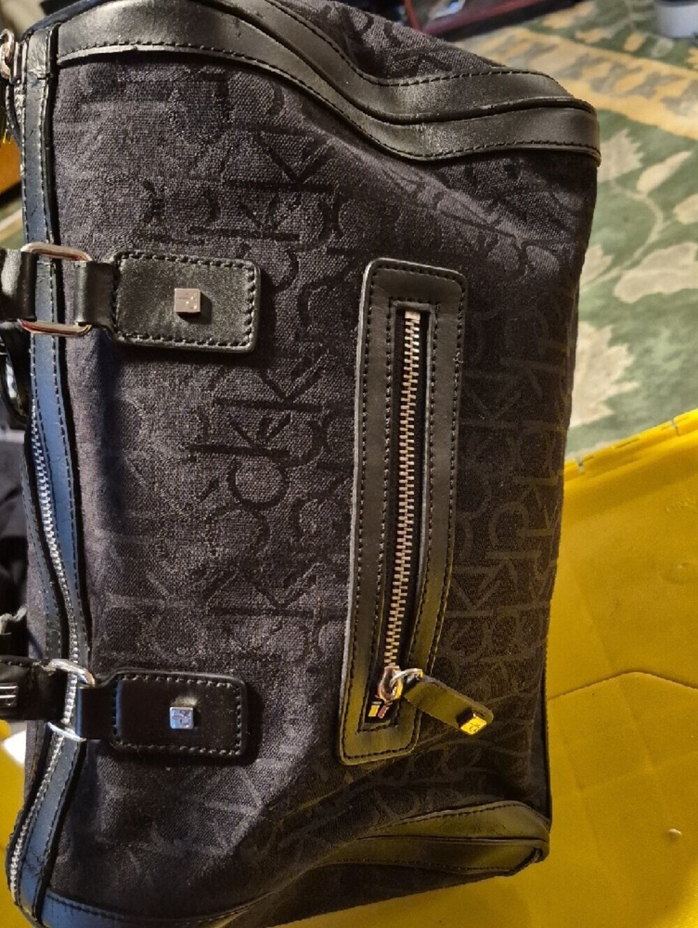 Calvin Klein Black Logo Barrel Satchel - Picture 4 of 11